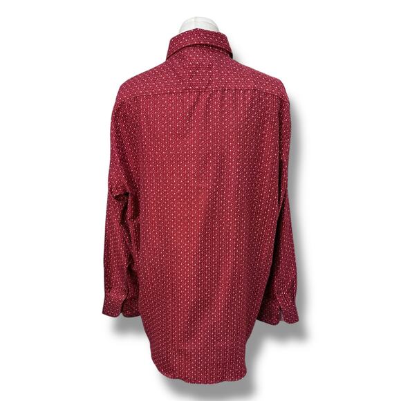 Nine West Mens Slim Fit Red Button-Down Shirt Size XL - Picture 4 of 10